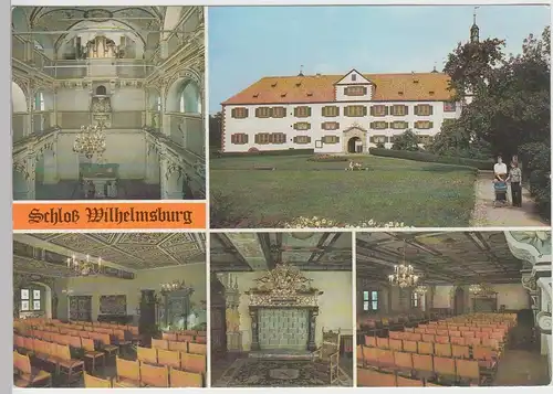 (99504) AK Schmalkalden, Schloss Wilhelmsburg, Mehrbildkarte, 1989