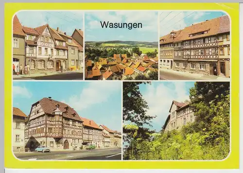 (99377) AK Wasungen, Mehrbildkarte, 1983