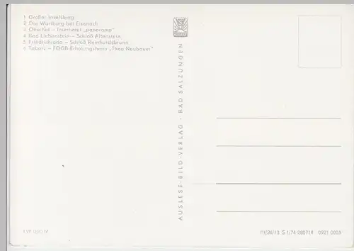 (99271) AK Thüringer Wald, Mehrbildkarte, 1974