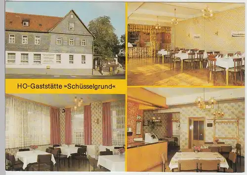 (99250) AK Trockenborn-Wolfersdorf, HO-Gaststätte "Schüsselgrund", 1988