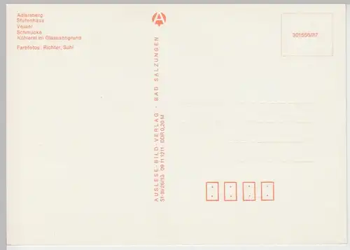 (99167) AK Schmiedefeld am Rennsteig, Mehrbildkarte Wanderziele, 1987