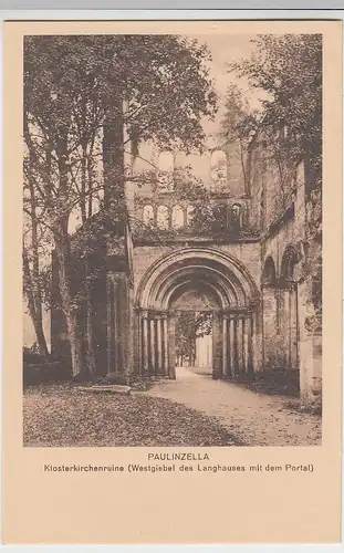 (98618) AK Kloster Paulinzella, Westgiebel Langhaus, vor 1945