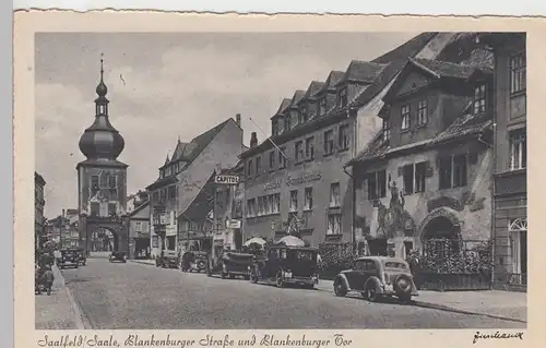 (96758) AK Saalfeld, Saale, Blankenburger Tor, Blankenburger Str., v. 1945
