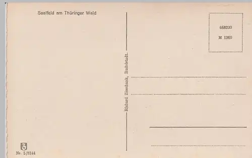 (96757) AK Saalfeld, Saalebrücke, Saaltor, Cafe Müller, vor 1945