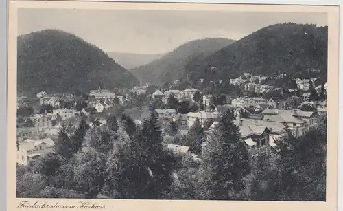 (96720) AK Friedrichroda, Thür., Panorama, Blick vom Kurhaus, vor 1945