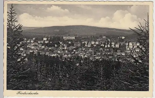 (96719) AK Friedrichroda, Thür., Panorama, Sonderstempel 1939