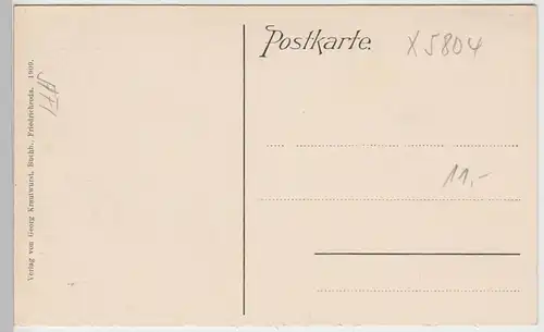 (96717) AK Friedrichroda, Thür., kühles Tal, Brücke, um 1909