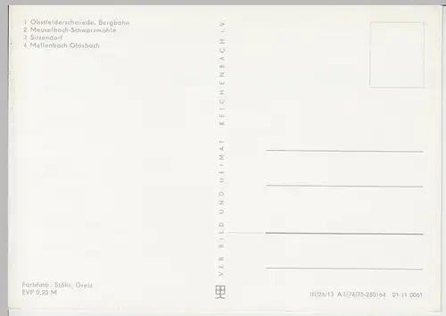 (96694) AK Mittleres Schwarzatal, Mehrbildkarte, 1975