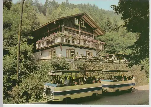 (96679) AK Schwarzatal, Schweizerhaus, Bus mit Hänger 1970