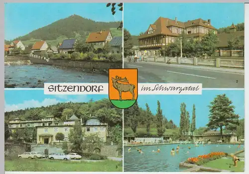 (96620) AK Sitzendorf, Mehrbildkarte, 1972