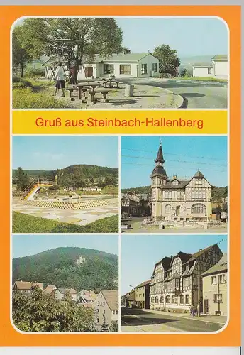 (96534) AK Steinbach Hallenberg, Mehrbildkarte, 1988