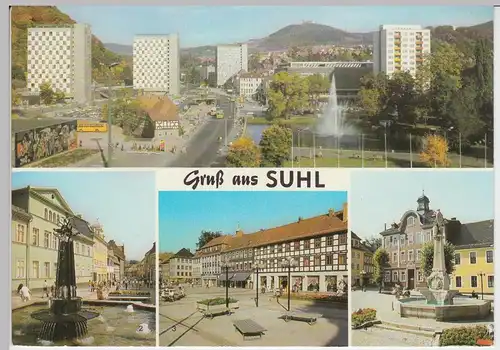 (96458) AK Suhl, Mehrbildkarte, 1983