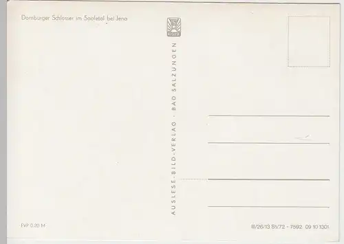 (96343) AK Dornburger Schlösser, Mehrbildkarte, 1972