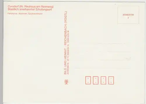 (96333) AK Cursdorf, Mehrbildkarte FDGB-Erholungsheim, 1989