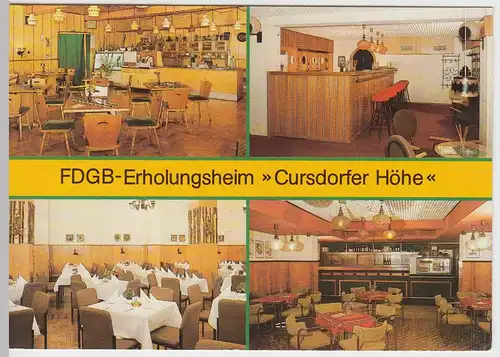 (95755) AK Cursdorf, FDGB Erholungsheim, Mehrbildkarte 1989