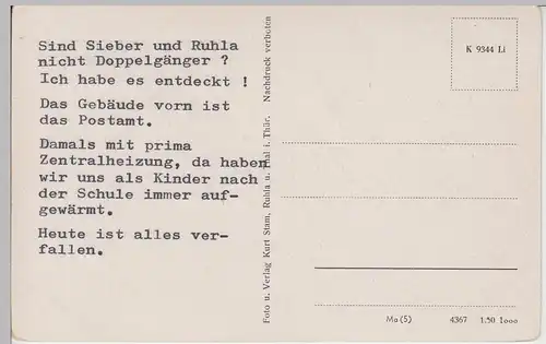 (94672) AK Ruhla, Gesamtansicht vom -Landgrafen- 1940er