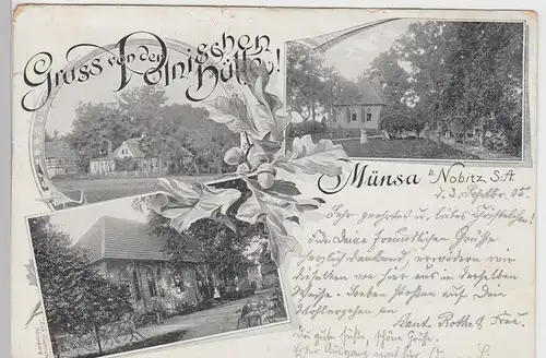(94623) AK Gruß von der Polnischen Hütte, Münsa 1905