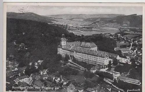 (93175) AK Rudolstadt, Schloss Heidecksburg, Luftbild, Feldpost 1940