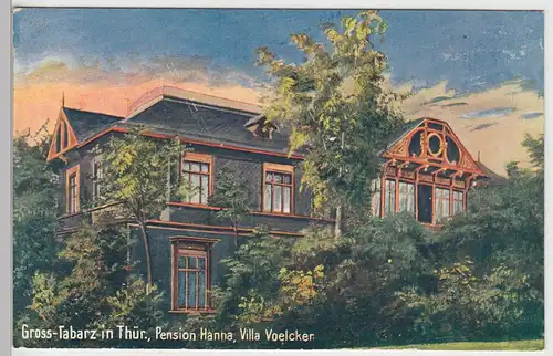 (93123) Künstler AK Tabarz, Villa Voelcker, Pension Hanna, bis 1920