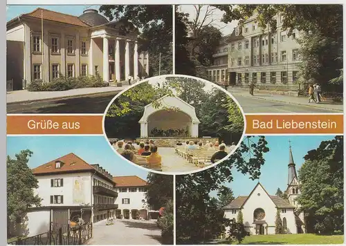(92372) AK Bad Liebenstein, Mehrbildkarte, 1989