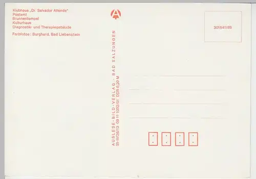 (92369) AK Bad Liebenstein, Mehrbildkarte, 1989