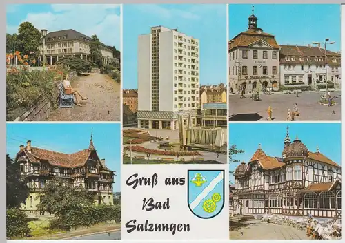 (92343) AK Bad Salzungen, Mehrbildkarte, 1976