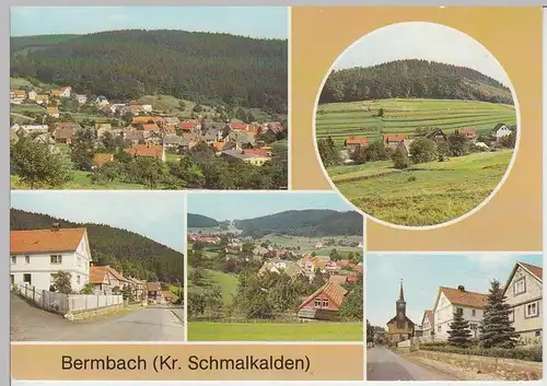 (92229) AK Bermbach b. Schmalkalden, Mehrbildkarte, 1987