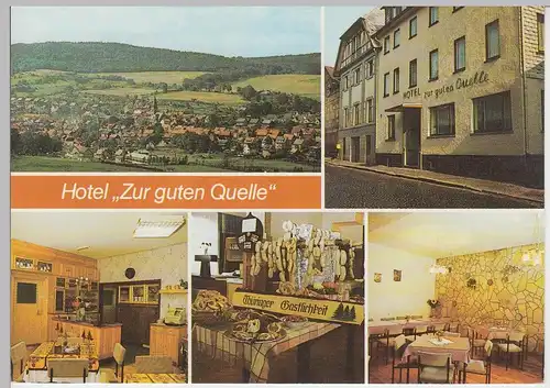 (92141) AK Brotterode, Hotel -Zur Guten Quelle- Mehrbildkarte, 1989