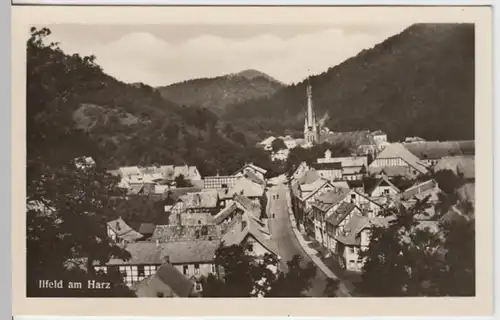 (9123) Foto AK Ilfeld, Harztor, Ortsansicht 1953