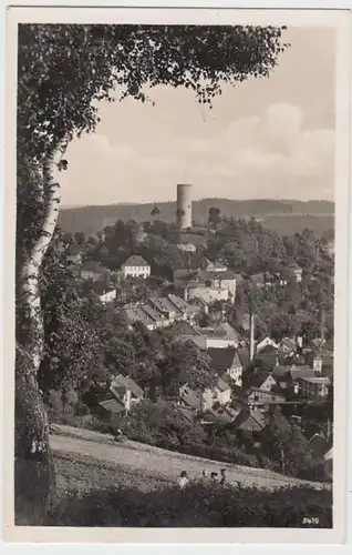 (9117) Foto AK Bad Lobenstein, Panorama, Burg 1942
