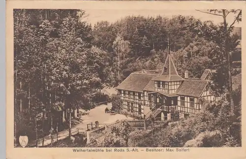 (91160) AK Stadtroda, Weihertalmühle 1924