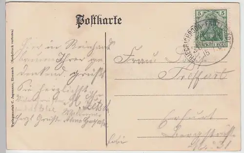 (91088) AK Friedrichroda, Villen am Herzogsweg, Bahnpost 1907