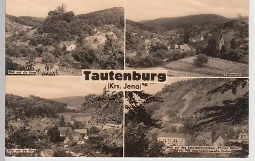 (91074) Foto AK Tautenburg, Thür., Mehrbildkarte, Landpoststempel 1962