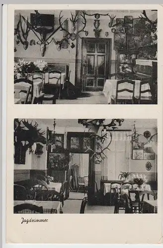 (90899) AK Gasthaus zum Trusetaler Wasserfall, Jagdzimmer 1951