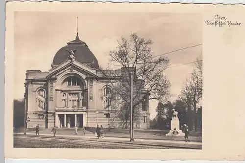 (90400) Foto AK Gera, Reußisches Theater, vor 1945