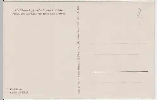 (8989) AK Friedrichroda, Kurhaus, Gottlob 1953