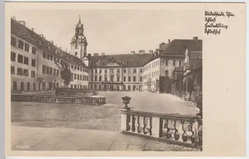 (8971) AK Rudolstadt, Schloss Heidecksburg, Schlosshof, vor 1945