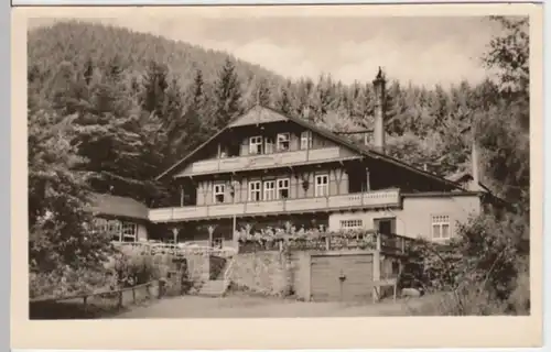 (8919) Foto AK Tabarz, Th. Wald, Hotel Schweizerhaus 1957