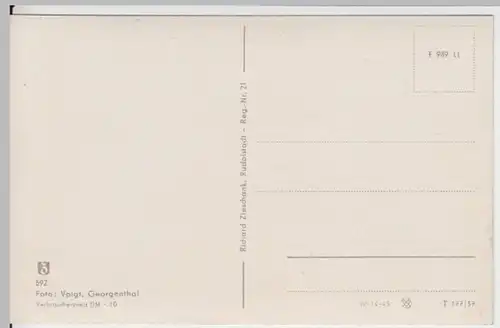 (8914) AK Georgenthal, Thür. Wald, Panorama 1957