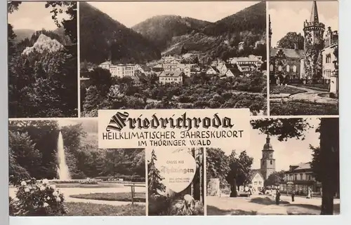 (89051) Foto AK Friedrichroda, Mehrbildkarte, St. Blasius 1959