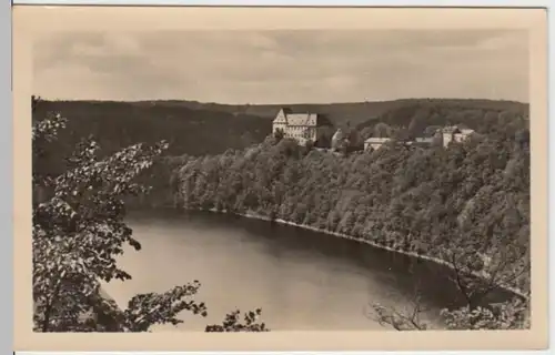 (8868) Foto AK Burgk, Thür., Schloss, Saale 1954