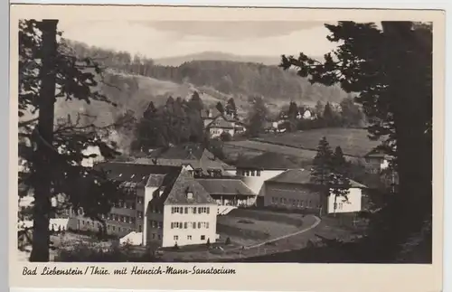 (88550) Foto AK Bad Liebenstein, Ansicht mit Heinrich-Mann-Sanatorium, 1955