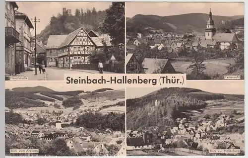 (88278) Foto AK Steinbach-Hallenberg, Mehrbildkarte 1962