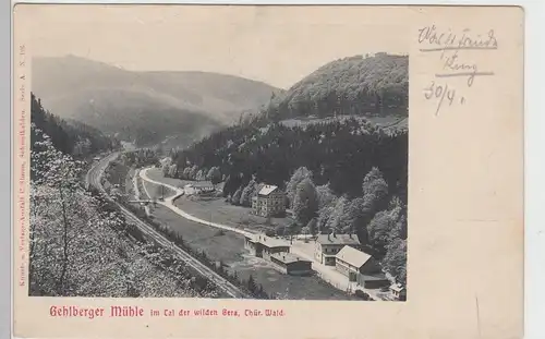 (87665) AK Gehlberger Mühle, Thür. Wald 1905