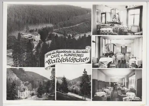 (86908) Foto AK Friedrichroda, Café Waldschlößchen, Mehrbildkarte 1982
