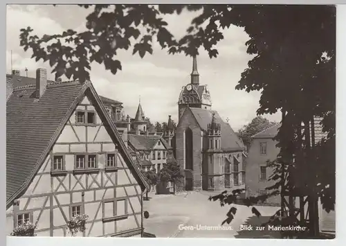 (86898) Foto AK Gera Untermhaus, Blick zur Marienkirche 1973