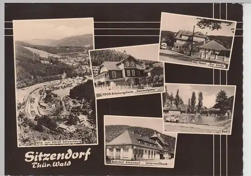 (86541) Foto AK Sitzendorf im Thüringer Wald, Mehrbildkarte 1962