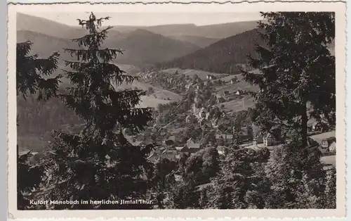 (86404) Foto AK Manebach, Thür. Wald, Ilmtal, Panorama 1962