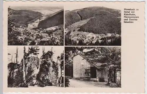 (86402) Foto AK Manebach, Thür. Wald, Hermannstein, Kickelhahn 1962