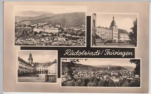 (86382) Foto AK Rudolstadt, Thür., Mehrbild, Heidecksburg 1963